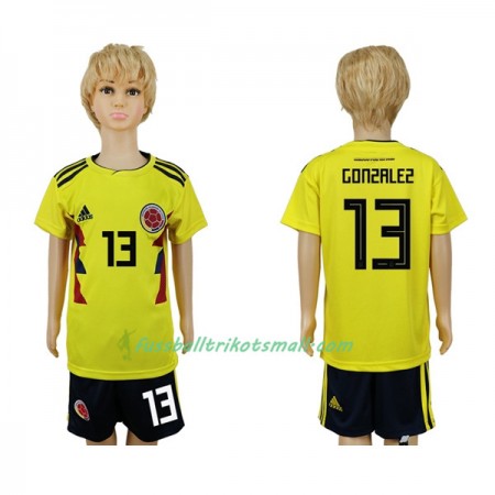 Fußballtrikots Kolumbien Gonzalez 13 Kinder WM 2018 Heimtrikotsatz kaufen